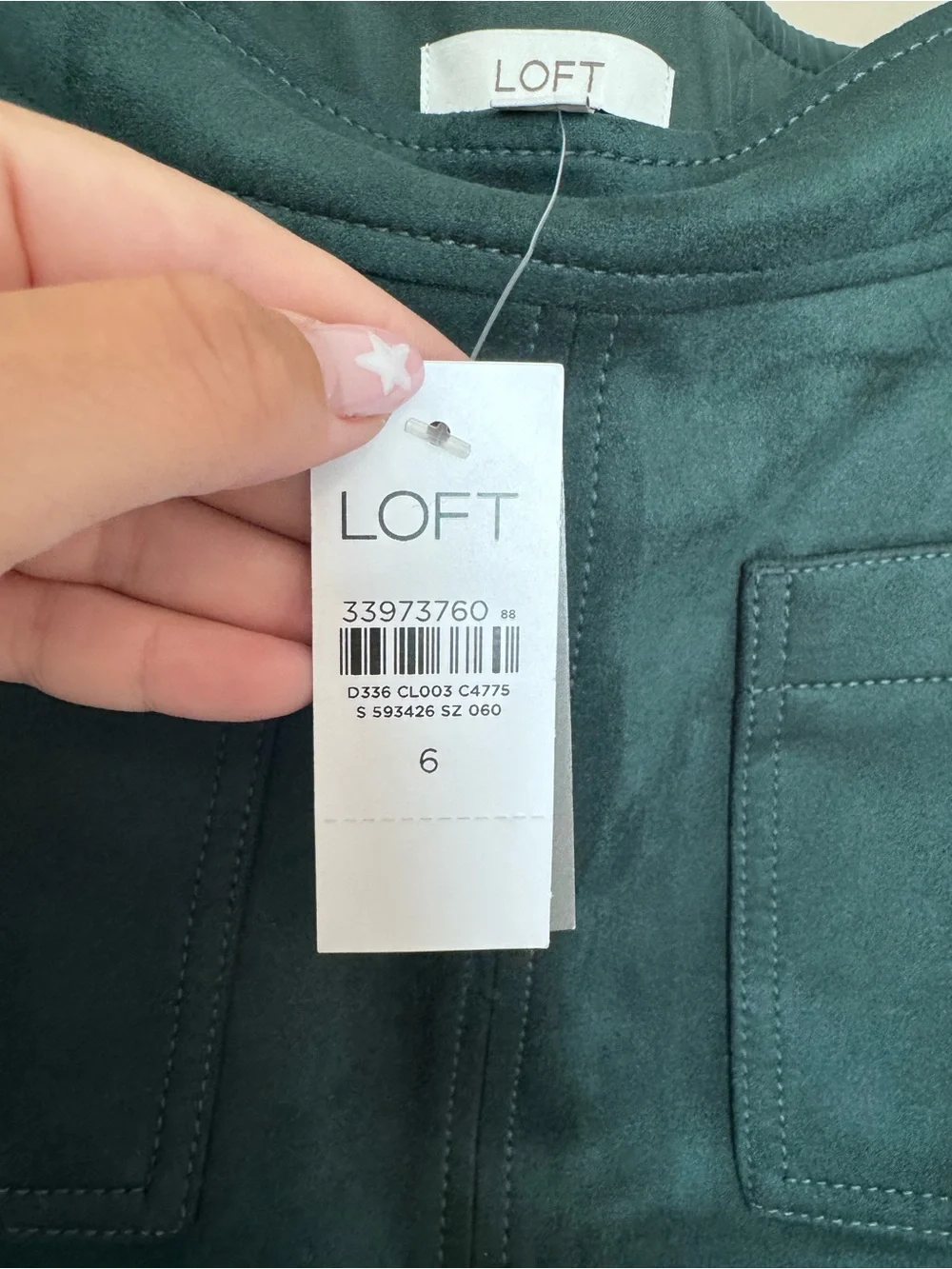 LOFT Faux Suede Pocket Shift Skirt